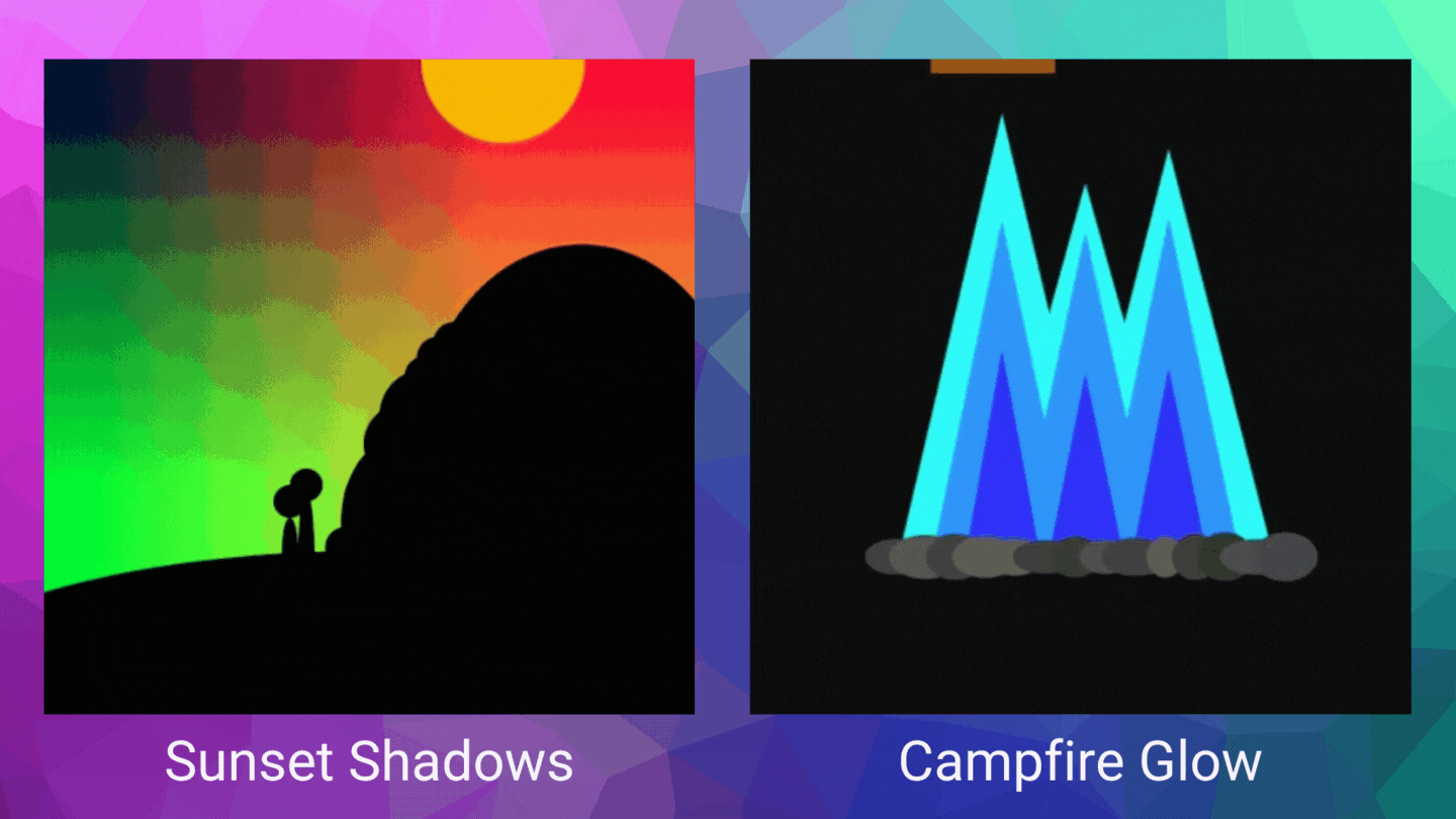 Sunset and Campfire Coding Projects